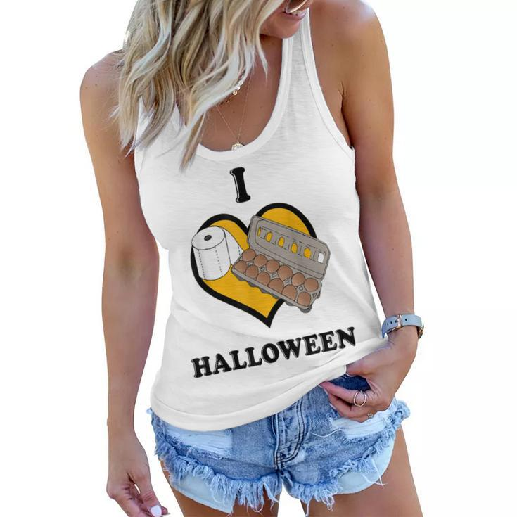 I Love Halloween Funny Meme Instant Costume Quarantine  Women Flowy Tank