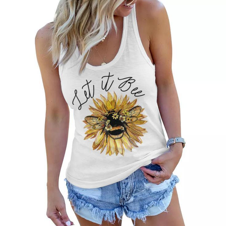 Let It Be  Bee Sunflower  For Women Summer Tops  Women Flowy Tank