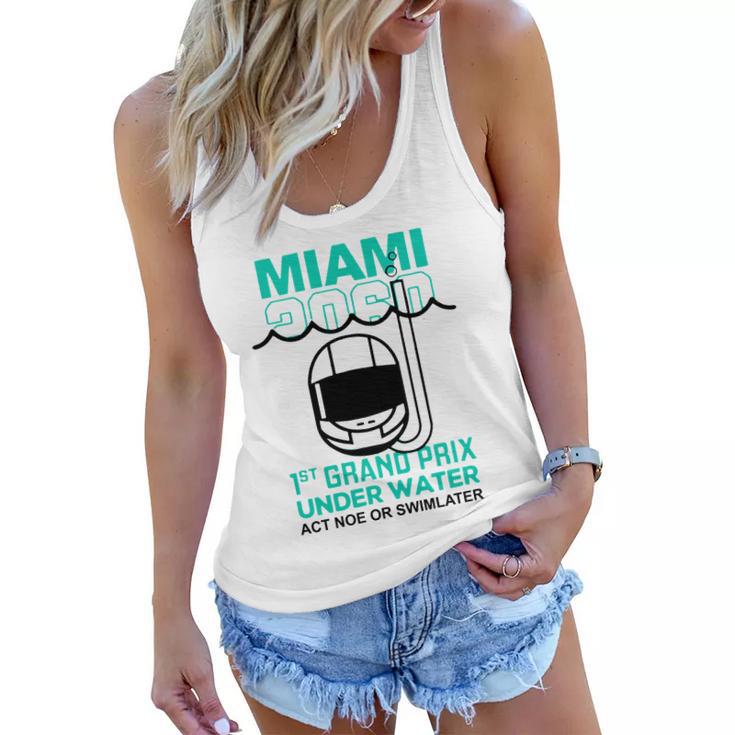 Miami 2060 1St Grand Prix Under Water Act Now Or Swim Later F1 Miami V2 Women Flowy Tank