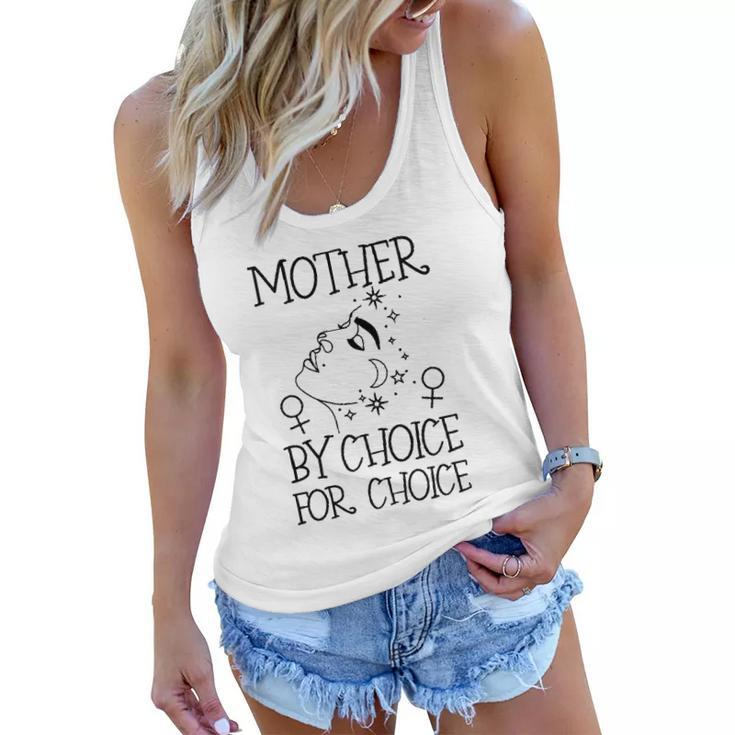 Mother By Choice For Choice Reproductive Rights Abstract Face Stars And Moon Women Flowy Tank