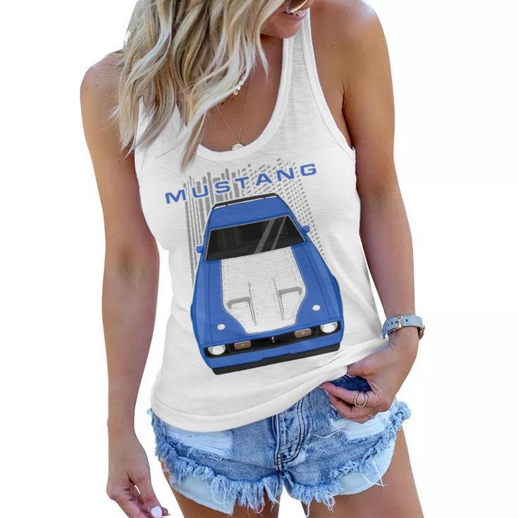 Mustang Mach 1 1971 To 1972   Blue Graphic Design Printed Casual Daily Basic Women Flowy Tank - Thegiftio