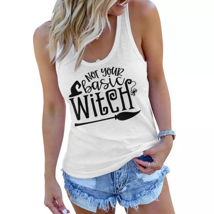 Not Your Basic Witch Witchy Witch Vibes Halloween Costume  Women Flowy Tank