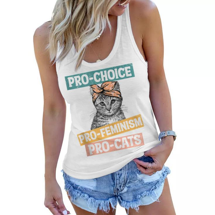 Pro Choice Pro Feminism Pro Cats Feminism Feminist  Women Flowy Tank