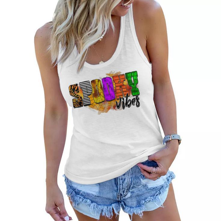 Spooky Vibes Funny Group Matching Halloween Costume  Women Flowy Tank