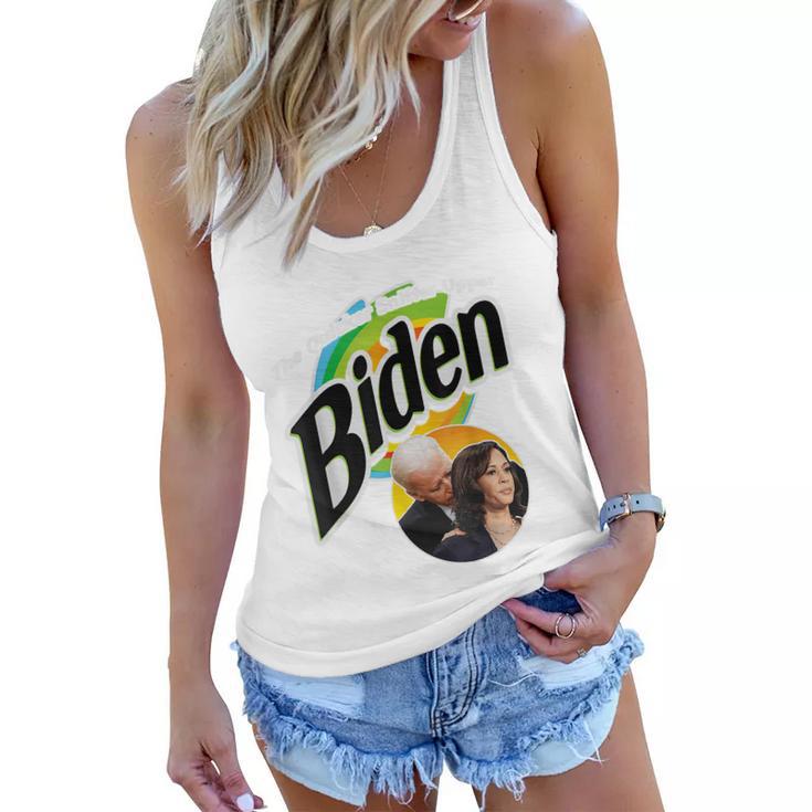 The Quicker Sniffer Upper Anti Biden Pro Trump Funny 21 Tshirt Women Flowy Tank