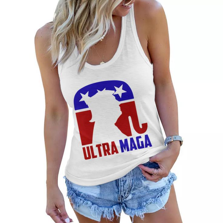 Ultra Maga Shirt Pro Trump Funny Anti Biden Republican Gift Tshirt Women Flowy Tank