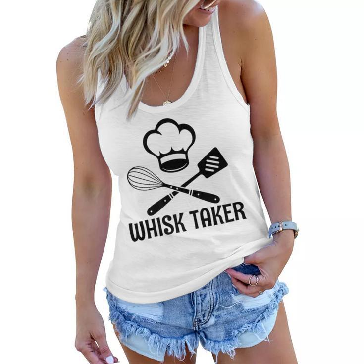 Whisk Taker Funny Baking Pastry Cook Lovers Baker Chef Hat   Women Flowy Tank