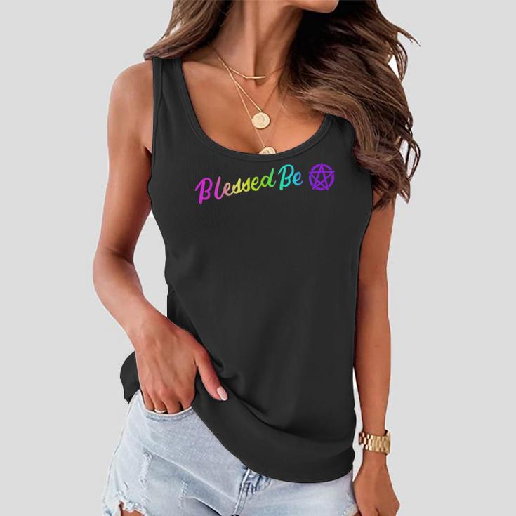 Blessed Be Witchcraft Wiccan Witch Halloween Wicca Occult Women Flowy Tank