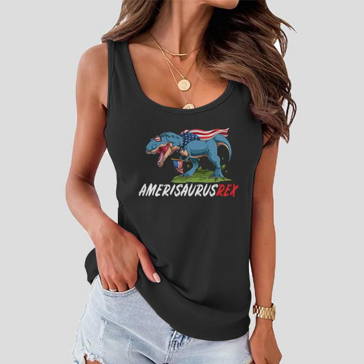 4Th JulyRex America Dinosaur Independence Day Patriot Usa Gift Women Flowy Tank