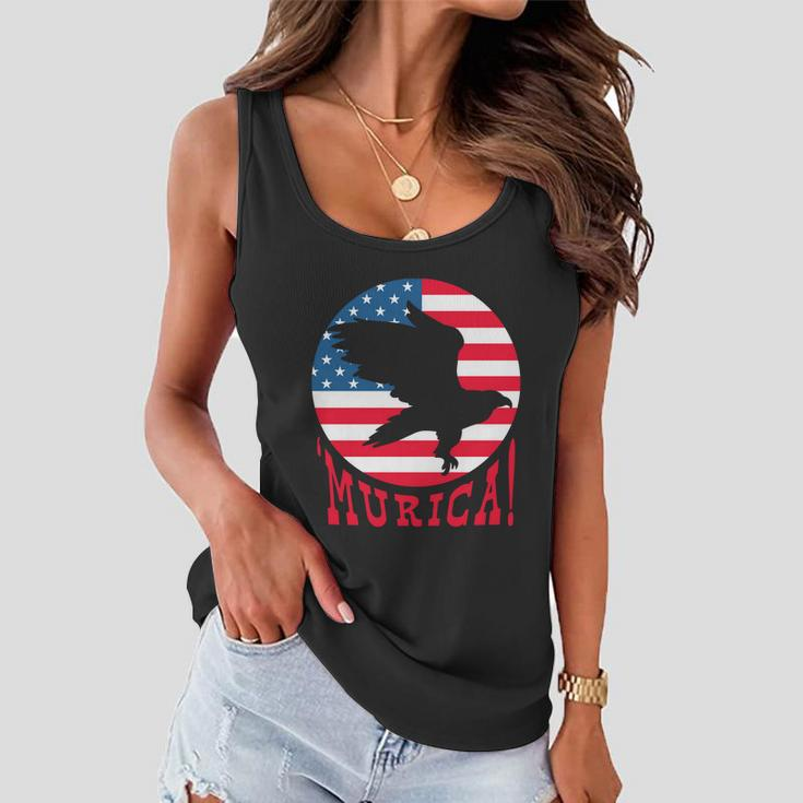 4Th Of July Funny Funny Gift Eagle Mullet Murica Patriotic Flag Gift Women Flowy Tank