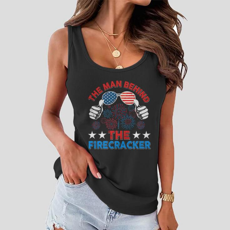 4Th Of July The Man Behind The Firecracker Patriotic Us Flag Gift Women Flowy Tank