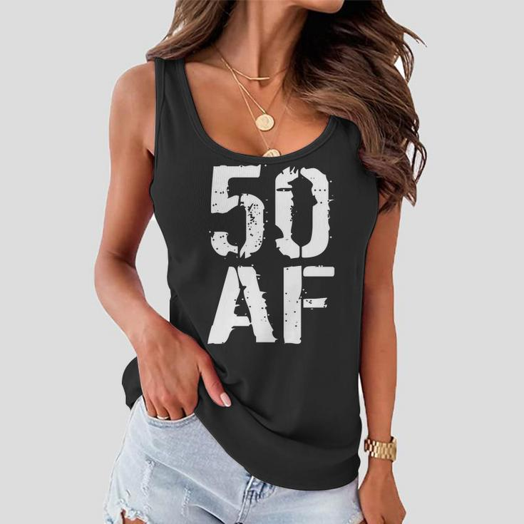 50 Af 50Th Birthday Women Flowy Tank