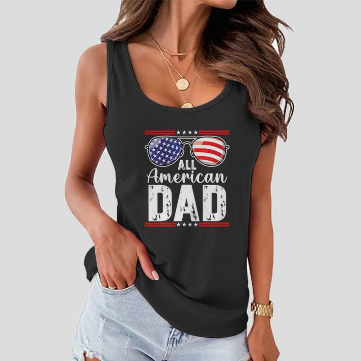 All American Dad Shirt Fourth 4Th Of July Sunglass Women Flowy Tank
