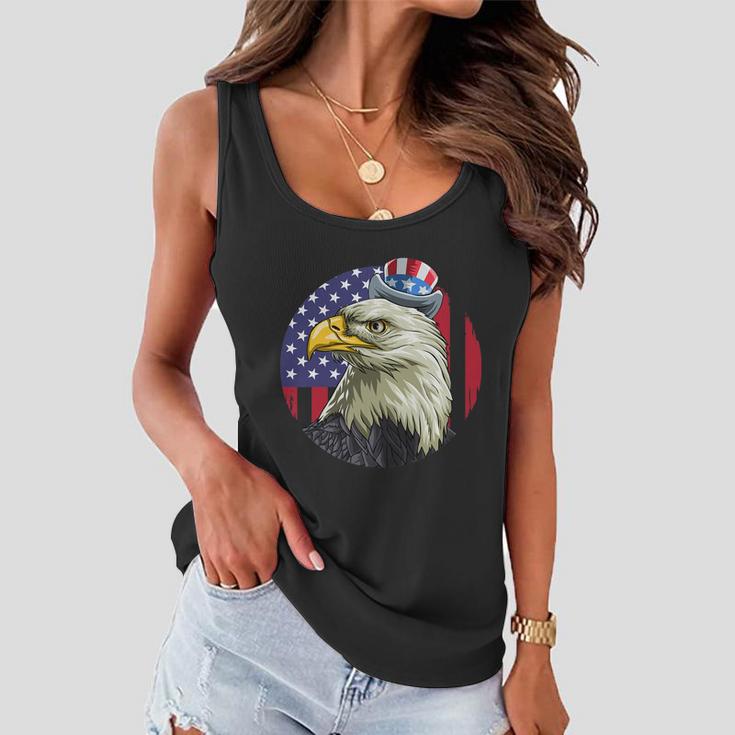 American Flag Bald Eagle 4Th Of July Uncle Sam Usa Women Flowy Tank