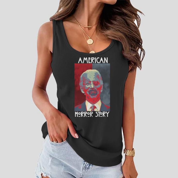 American Horror Funny Anti Biden Tshirt Women Flowy Tank