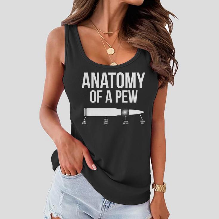 Anatomy Of A Pew Funny Bullet Pro Guns Tshirt Women Flowy Tank