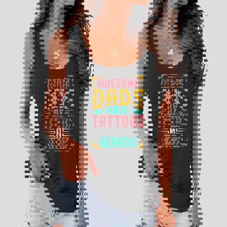 Awesome Dads Have Tattoos And Beards Best Dad Ever Fathers Day Graphic Design Printed Casual Daily Basic Women Flowy Tank Awesome Dads Have Tattoos And Beards Best Dad Ever Fathers Day Graphic Design Printed Casual Daily Basic Women Flowy Tank