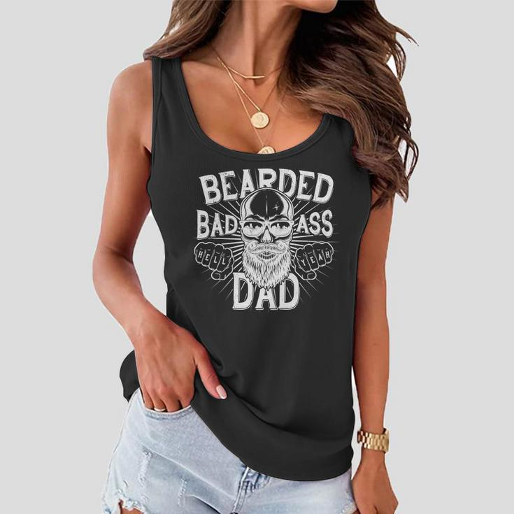 Badass Bearded Dad Tshirt Women Flowy Tank
