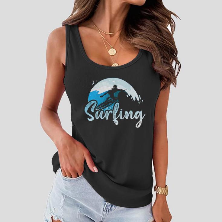 Beach Surfing Summer Vacation Surf Women Flowy Tank