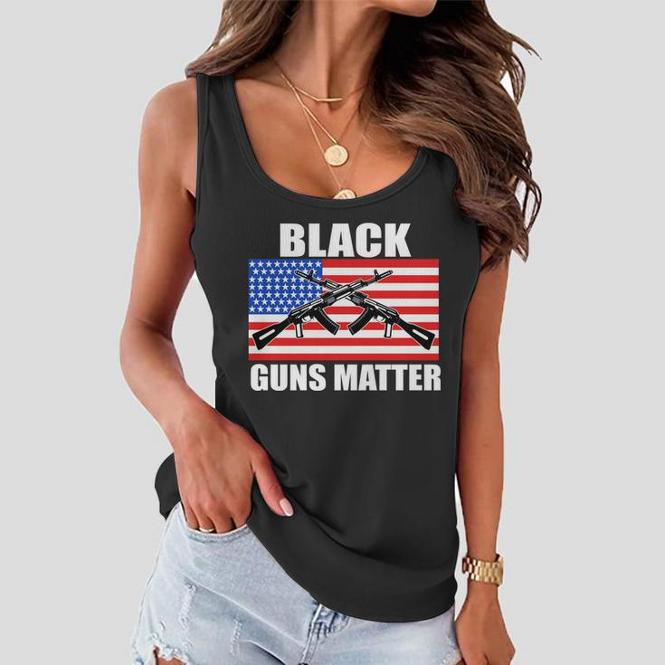 Black Guns Matter Usa 2Nd Amendment Tshirt Women Flowy Tank