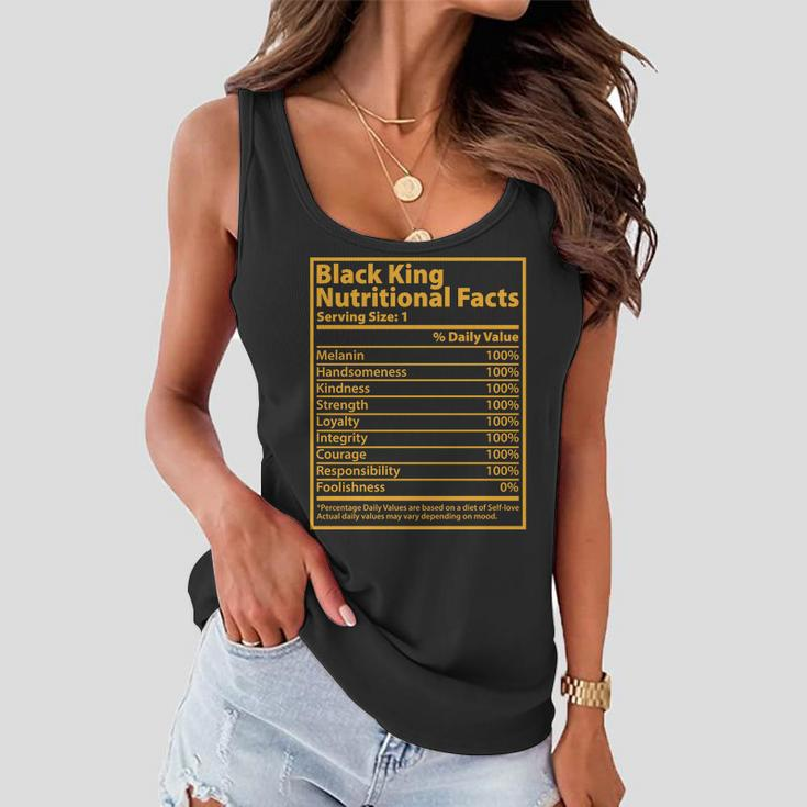 Black King Nutritional Facts Tshirt Women Flowy Tank