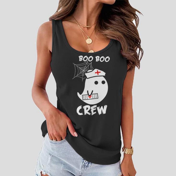 Boo Boo Crew Nurse Ghost Funny Halloween Women Flowy Tank