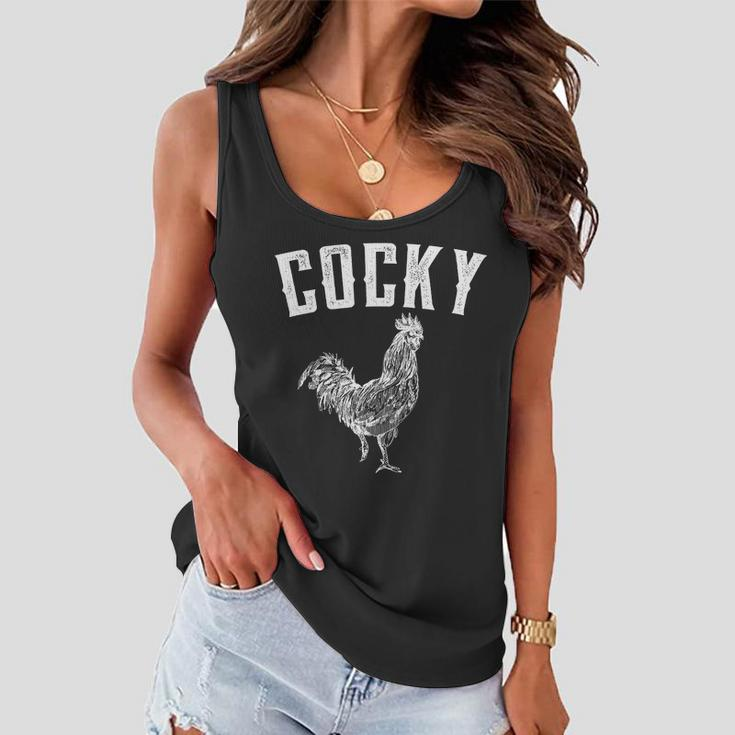 Cocky Rooster Women Flowy Tank