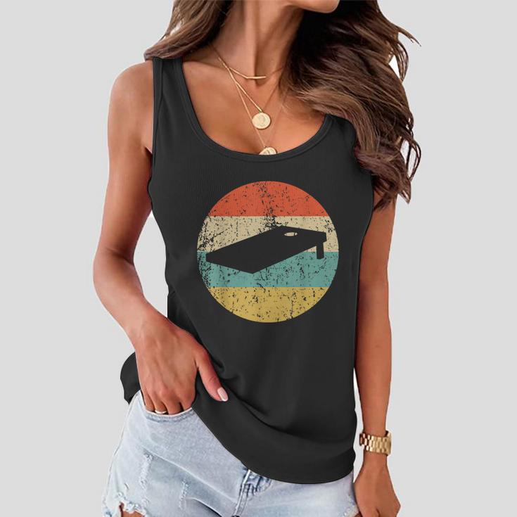 Cornhole Vintage Retro Cornhole Board Women Flowy Tank