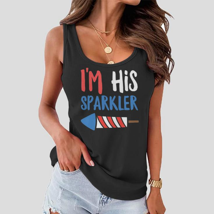 Couples Matching 4Th Of July - Im His Sparkler Women Flowy Tank