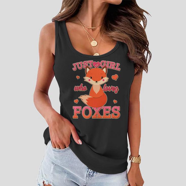 Cute Just A Girl Who Loves Foxes V2 Women Flowy Tank