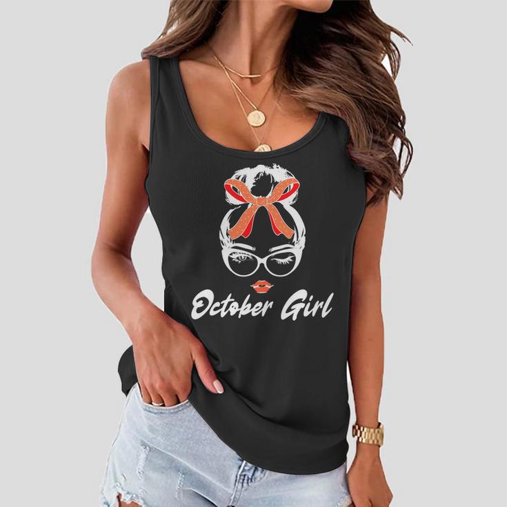 Cute October Girl Birthday Women Flowy Tank