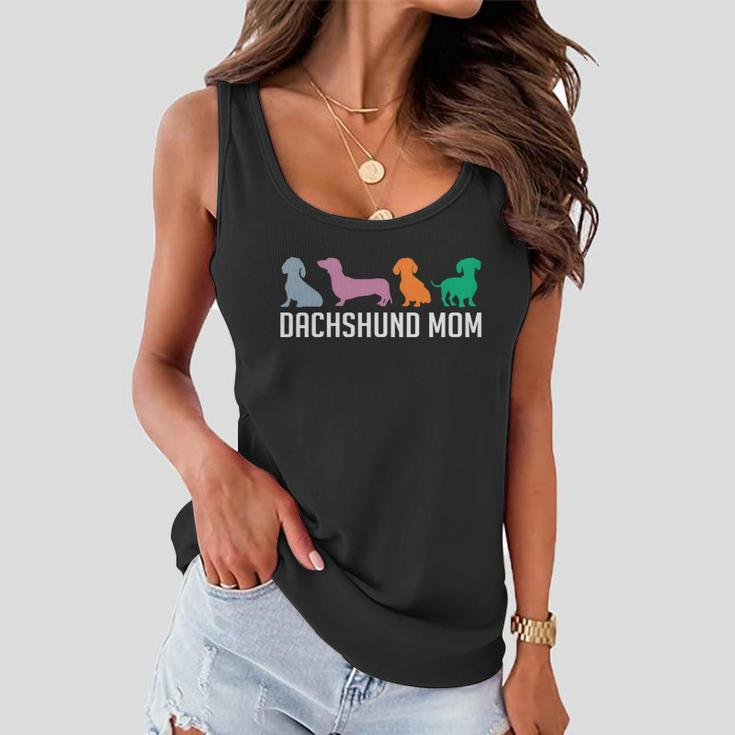 Dachshund Mom Wiener Doxie Mom Graphic Dog Lover Gift V2 Women Flowy Tank