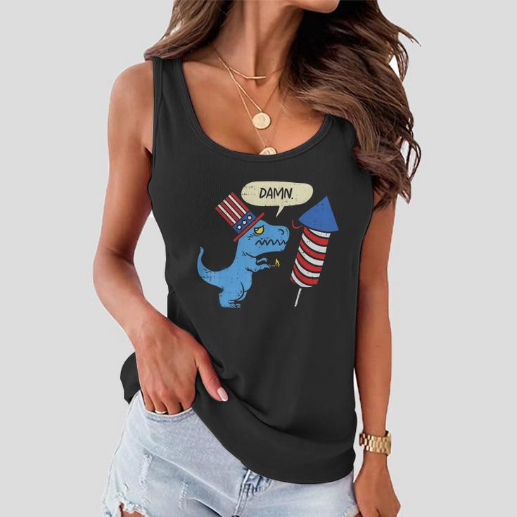 Damn Trex Short Hands Firecracker Funny Firework 4Th Of July Women Flowy Tank