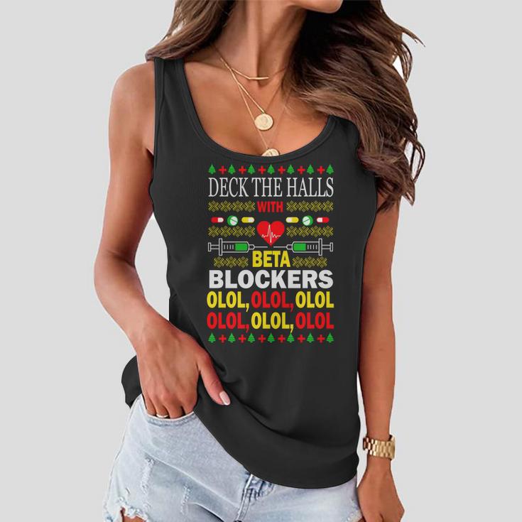 Deck The Halls With Beta Blockers Olol Women Flowy Tank