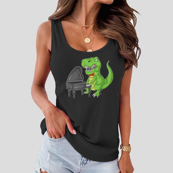 Dinosaur Piano Women Flowy Tank