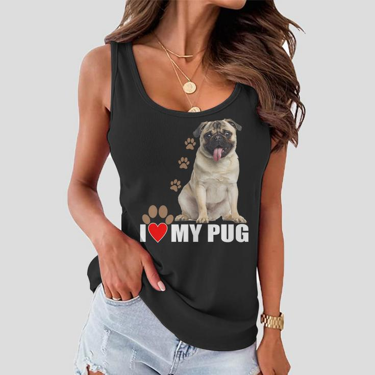 Dogs - I Love My Pug Women Flowy Tank