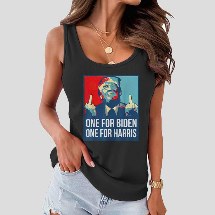 Donald Trump Middle Finger Biden Harris America Republican Women Flowy Tank
