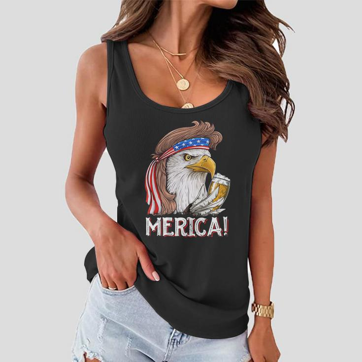 Eagle Mullet 4Th Of July Beer Usa American Flag Merica Cute Gift Women Flowy Tank