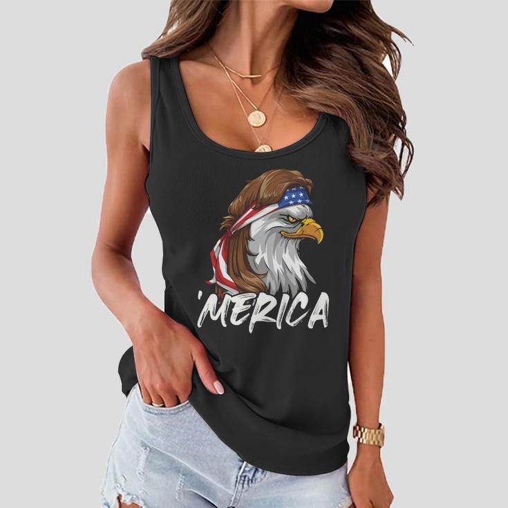 Eagle Mullet Merica 4Th Of July Usa American Flag Patriotic Great Gift Women Flowy Tank