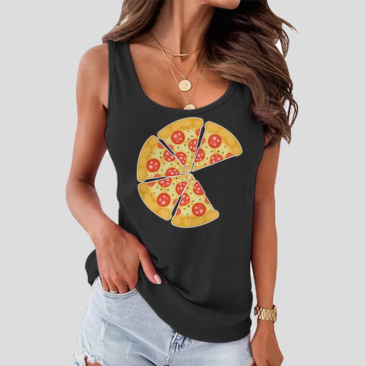 Family Matching Pizza With Missing Slice Parents Tshirt Women Flowy Tank