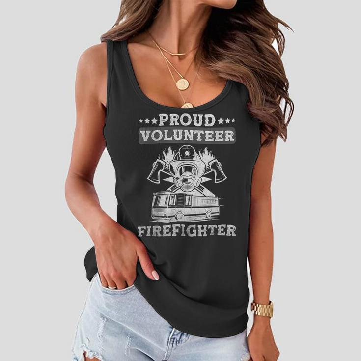 Firefighter Proud Volunteer Firefighter Fire Department Fireman Women Flowy Tank