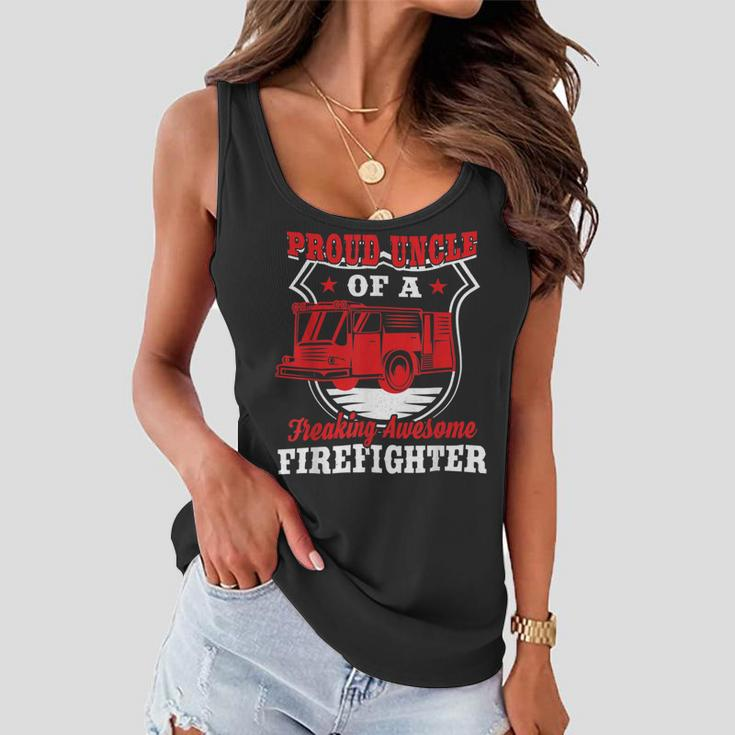 Firefighter Wildland Fireman Volunteer Firefighter Uncle Fire Truck V3 Women Flowy Tank