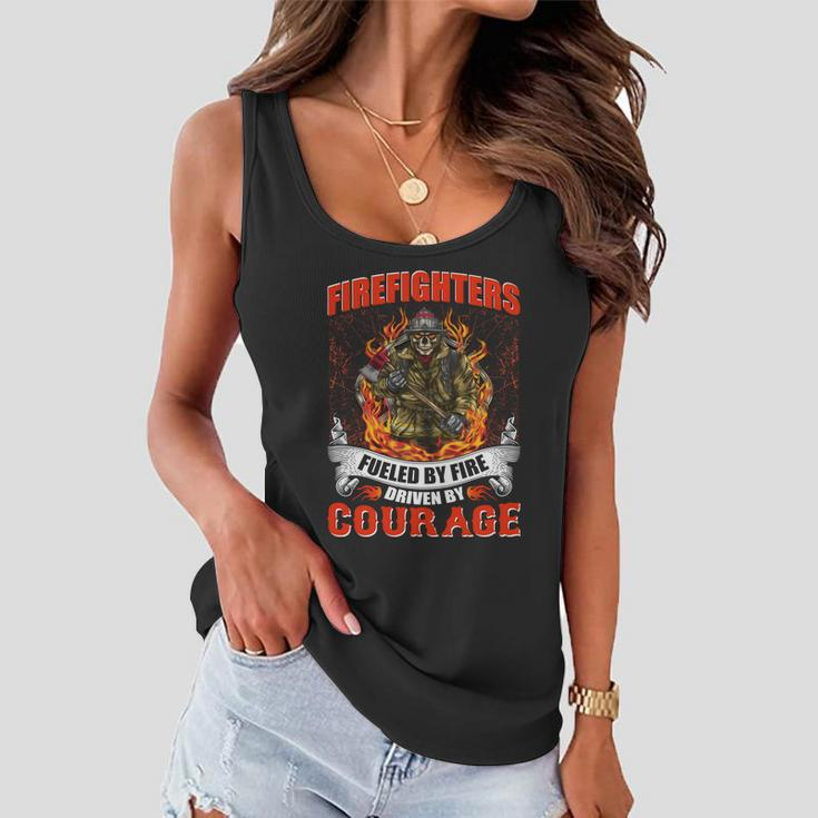 Firefighters Fueled By Fire Driven By Courage Women Flowy Tank