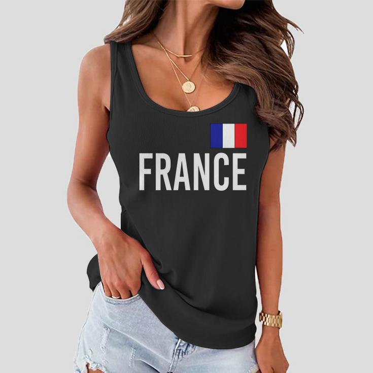 France Team Flag Logo Tshirt Women Flowy Tank