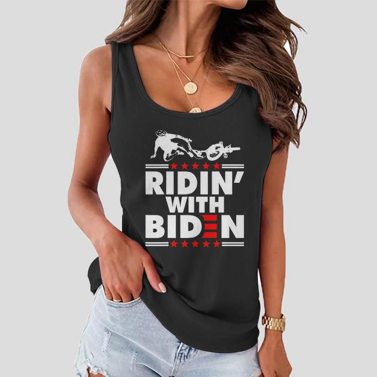 Funny Biden Falls Off Bike Joe Biden Ridin With Biden Women Flowy Tank