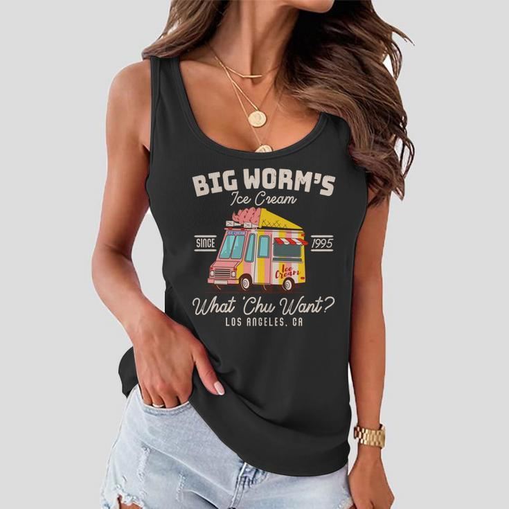 Funny Big Worms Ice Cream What Chu Want Since 1995 Tshirt Women Flowy Tank
