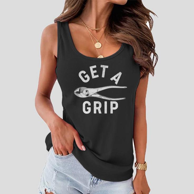 Funny Get A Grip Women Flowy Tank