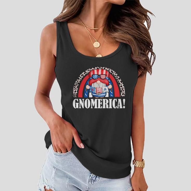 Funny Gnomerica Patriotic Gnome American Flag 4Th Of July Gift Women Flowy Tank