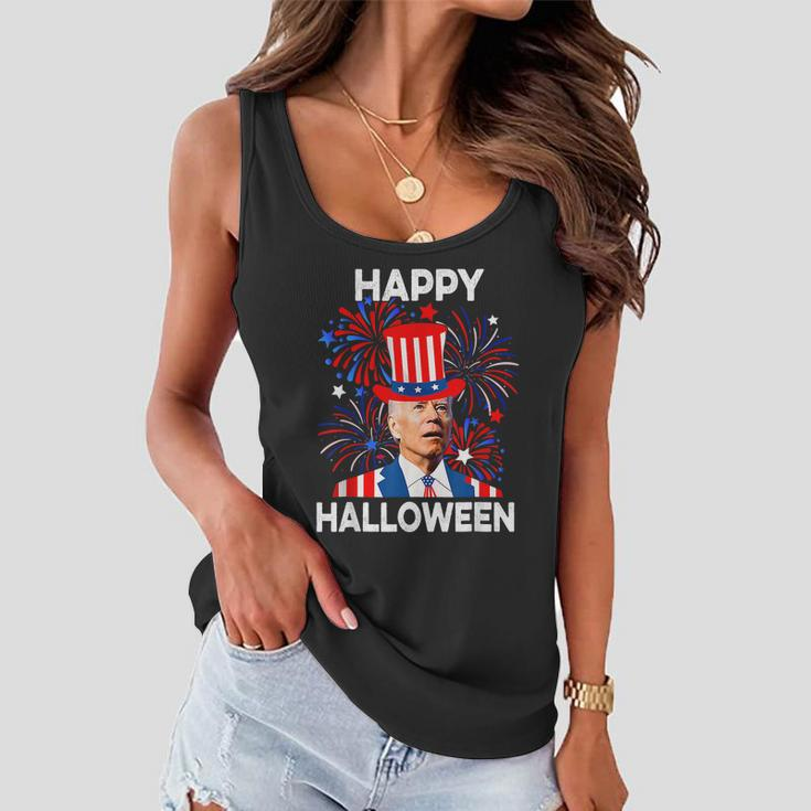 Funny Joe Biden Happy Halloween Confused For 4Th Of July V2 Women Flowy Tank