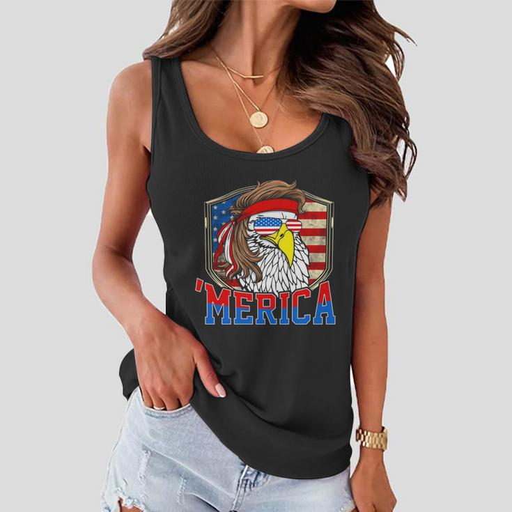 Funny July 4Th Cute Gift Merica 4Th Of July Bald Eagle Mullet Gift Women Flowy Tank